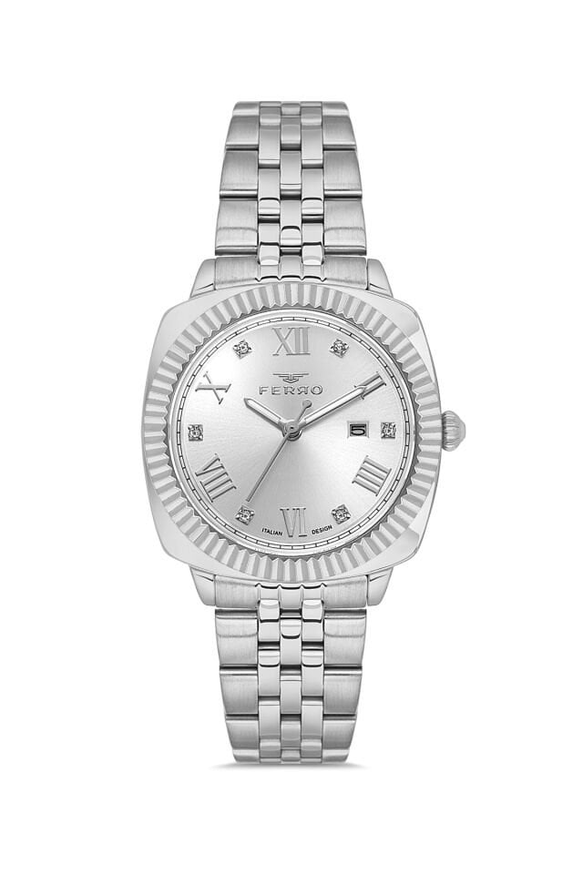Ferro FL21625AWT-A Quartz Çelik Gri 32 mm Kadın Kol Saati