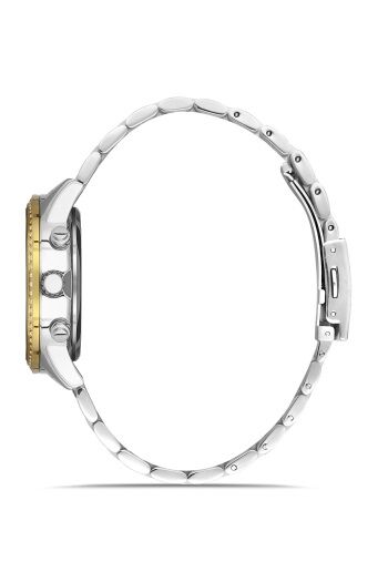 Ferro Quartz Çelik Altın/Gri 36 mm Kadın Kol Saati