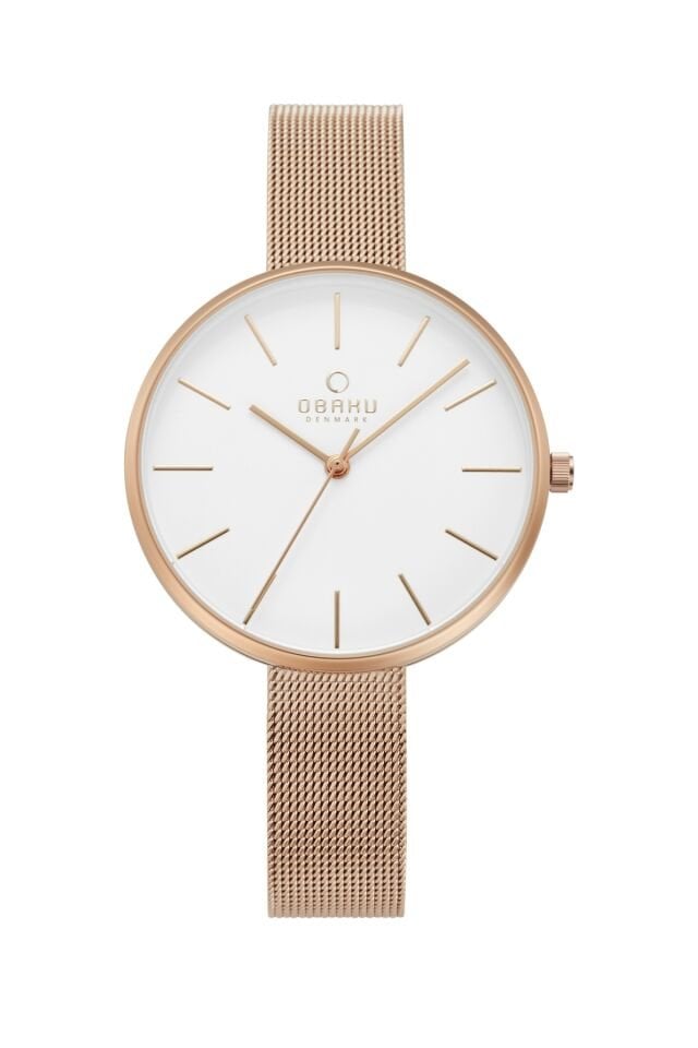 Obaku Denmark V211LXVIMV Quartz Hasır Rose 36 mm Kadın Kol Saati