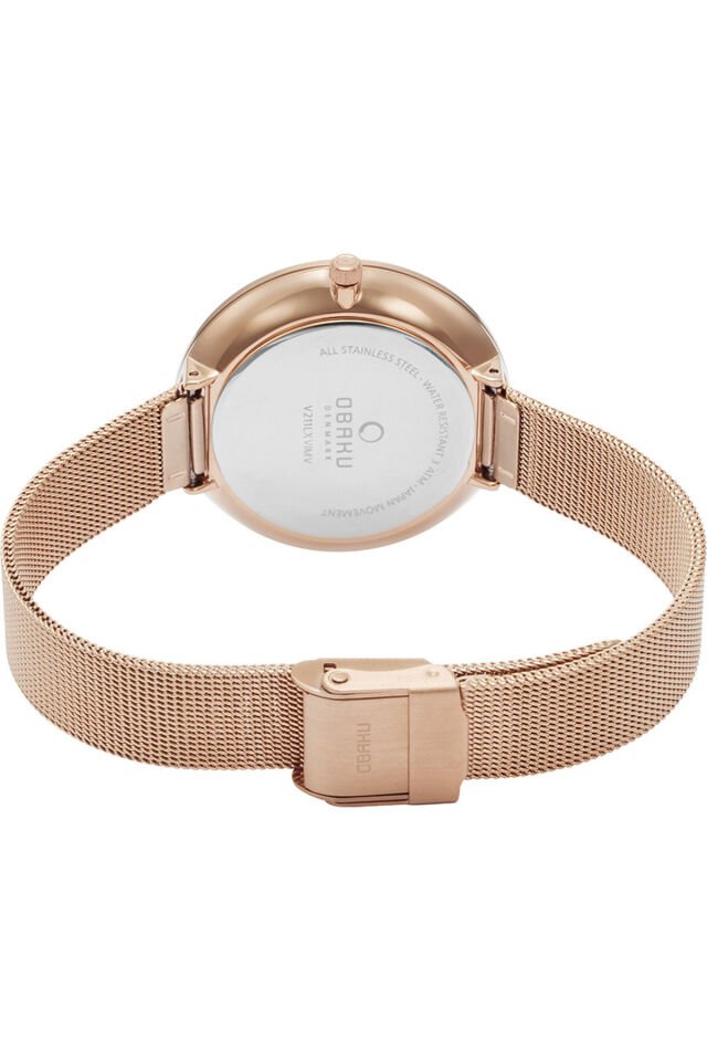 Obaku Denmark V211LXVIMV Quartz Hasır Rose 36 mm Kadın Kol Saati