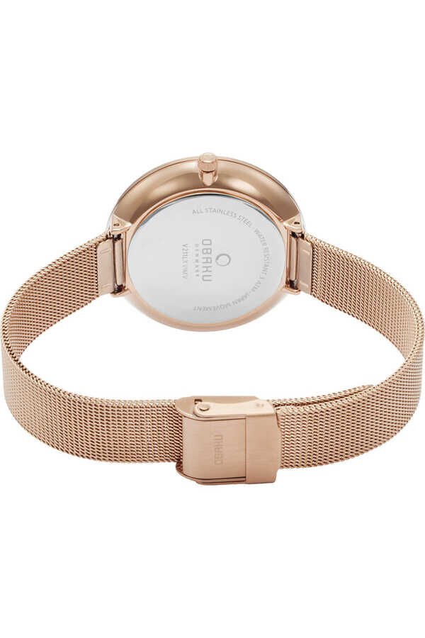 Obaku Denmark V211LXVIMV Quartz Hasır Rose 36 mm Kadın Kol Saati