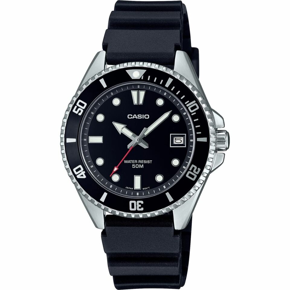 Casio MDV-10-1A1VDF Quartz Silikon Siyah 39 mm Erkek Kol Saati