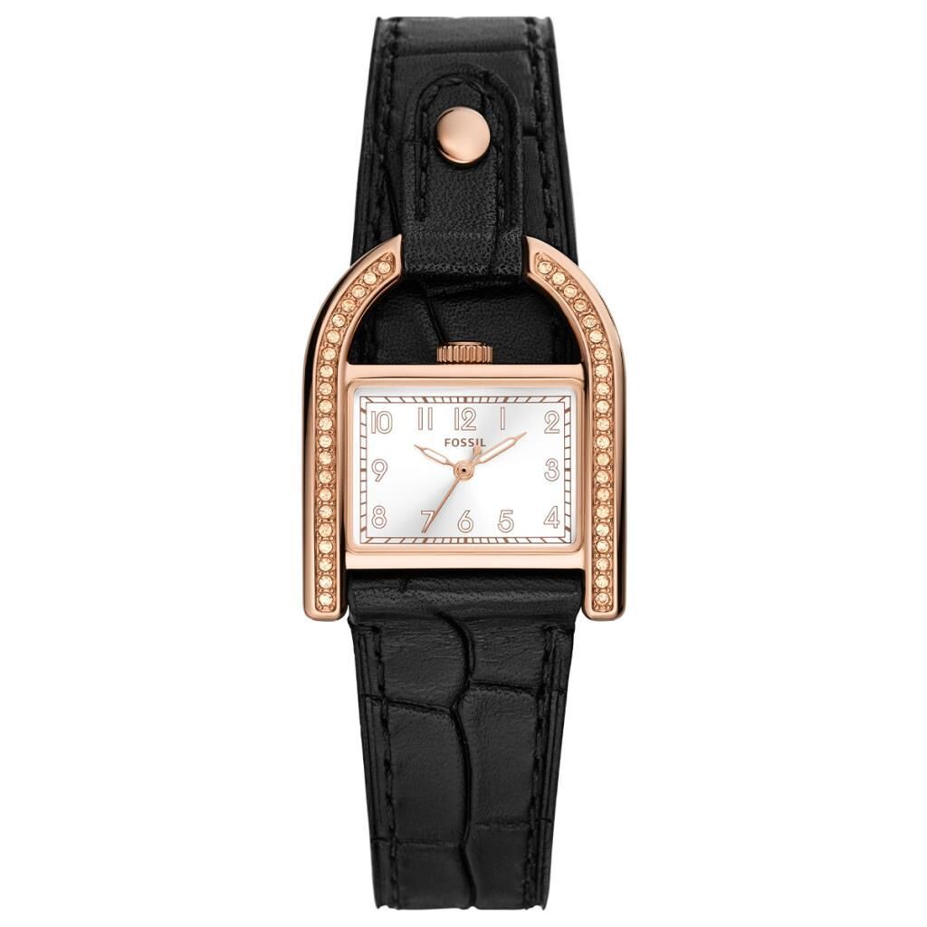 Fossil FES5263 28 mm Siyah Deri Kordon Kadın Kol Saati