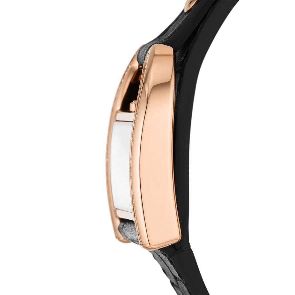 Fossil FES5263 28 mm Siyah Deri Kordon Kadın Kol Saati