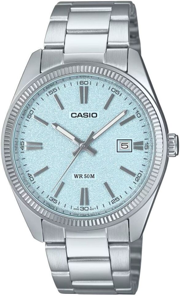 Casio MTP-1302DA-2A2VDF Quartz Çelik Gri Turkuaz Kadran 39 mm Erkek Kol Saati