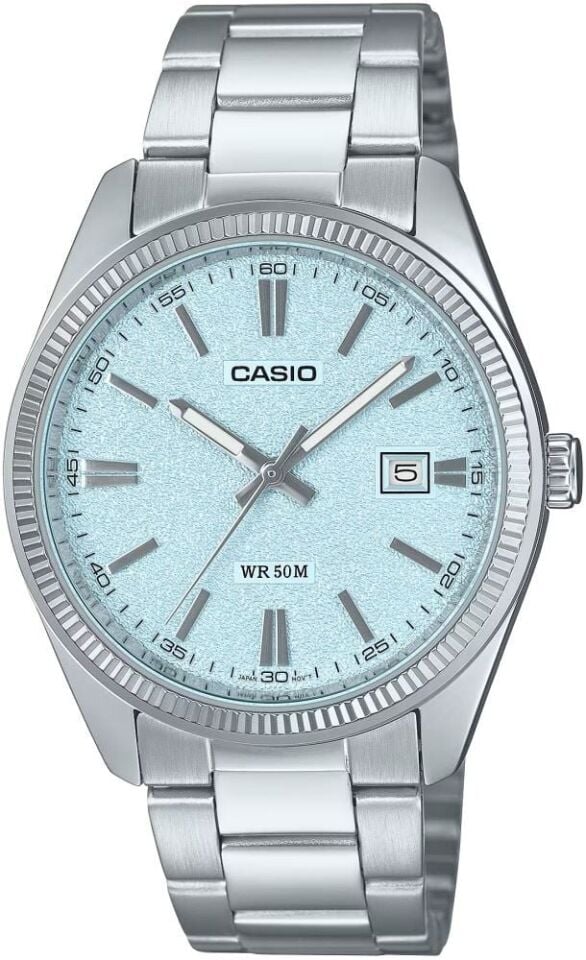 Casio MTP-1302DA-2A2VDF Quartz Çelik Gri Turkuaz Kadran 39 mm Erkek Kol Saati