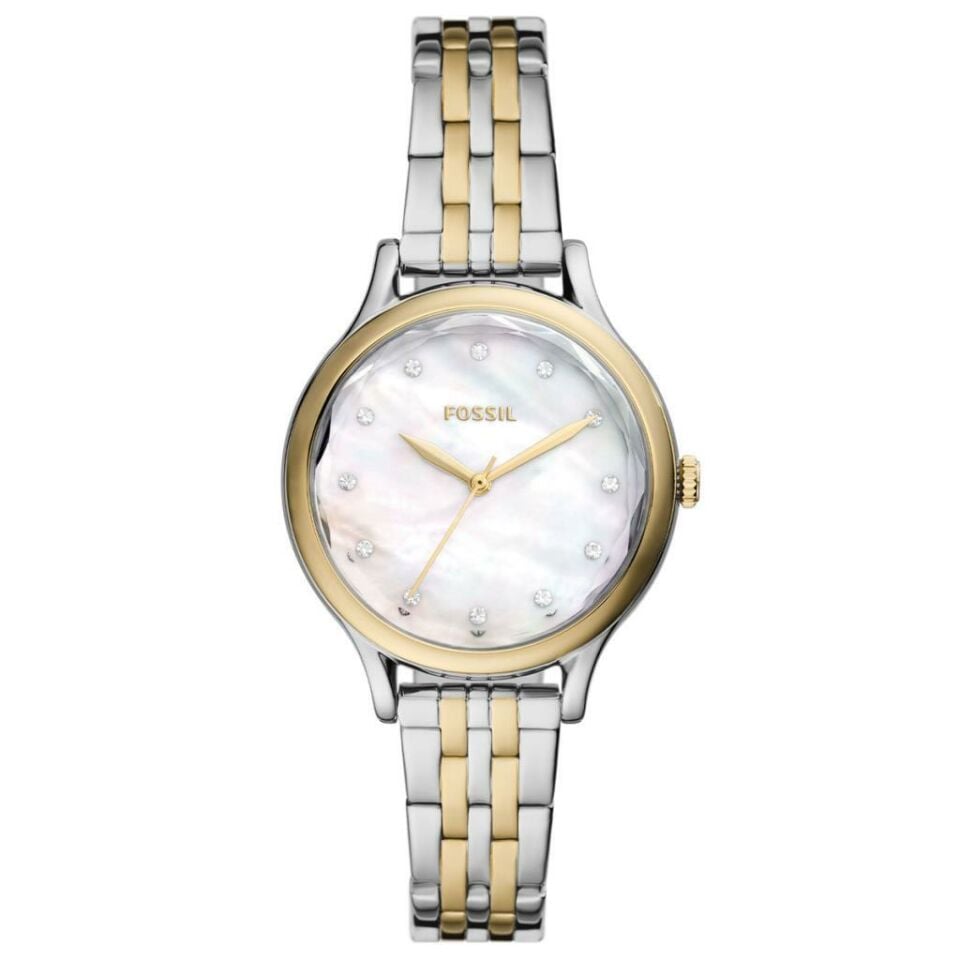 Fossil FBQ3864 34 mm Altın Rengi / Metalik Gri Kadın Kol Saati