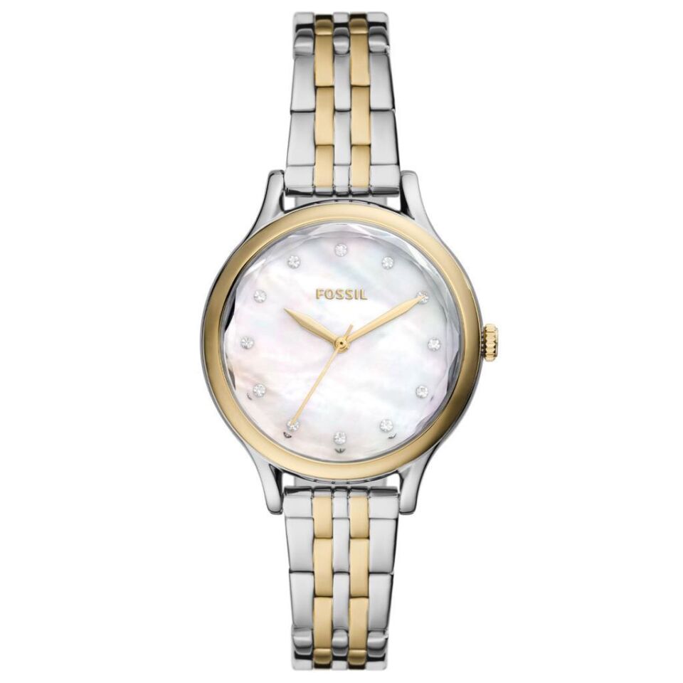 Fossil FBQ3864 34 mm Altın Rengi / Metalik Gri Kadın Kol Saati
