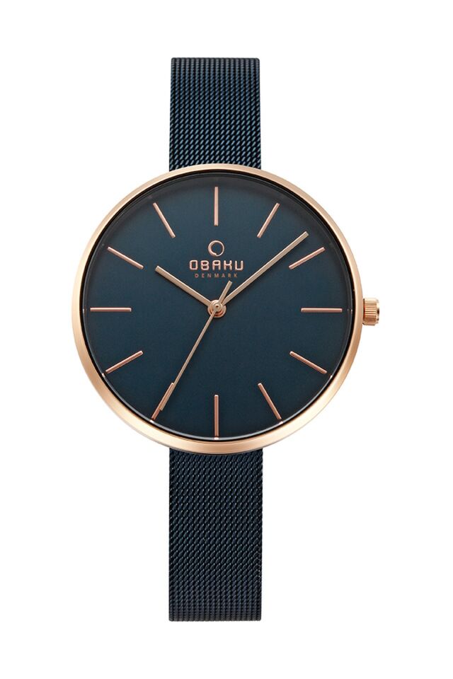 Obaku Denmark V211LXVLML Quartz Hasır Lacivert 36 mm Kadın Kol Saati