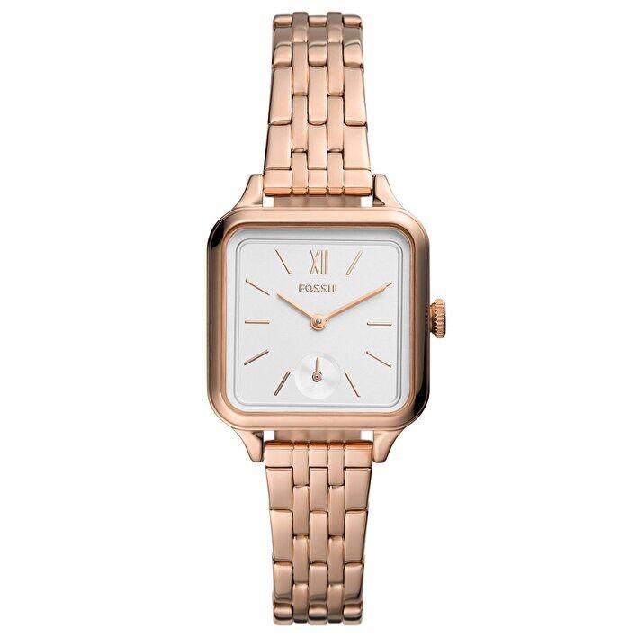 Fossil FBQ3831 Quartz Çelik Rose Beyaz Kadran 28 mm Kadın Kol Saati