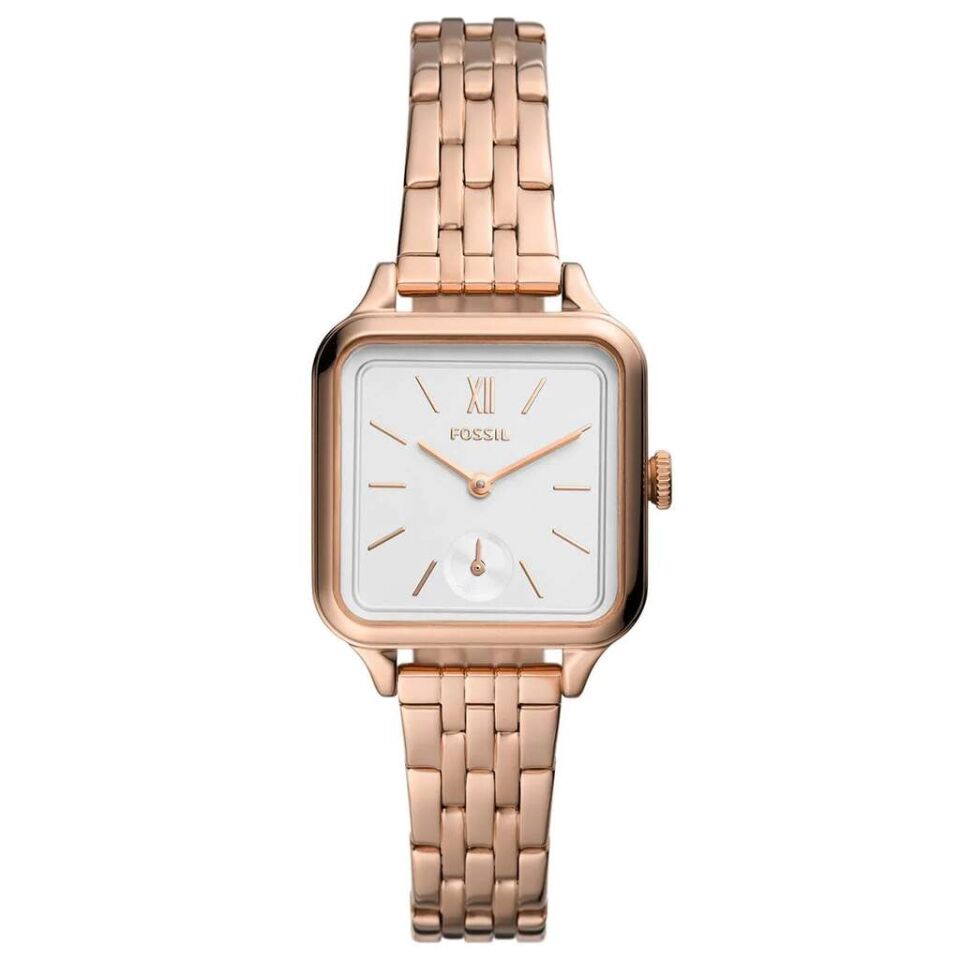 Fossil FBQ3831 Quartz Çelik Rose Beyaz Kadran 28 mm Kadın Kol Saati