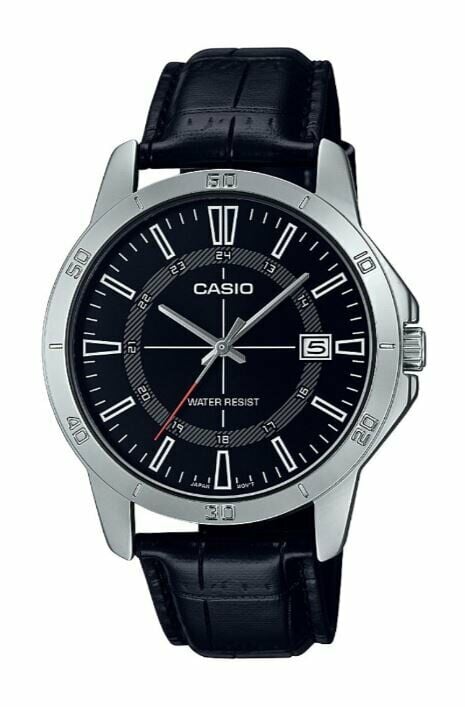 Casio MTP-V004L-1CUDF Quartz Deri Siyah 42 mm Erkek Kol Saati