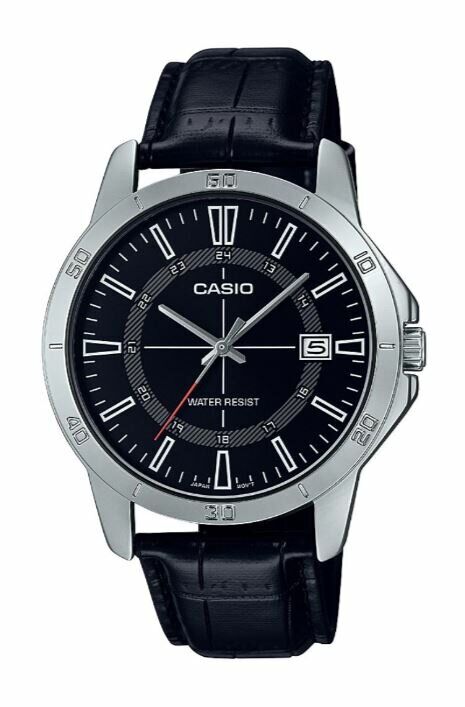 Casio MTP-V004L-1CUDF Quartz Deri Siyah 42 mm Erkek Kol Saati