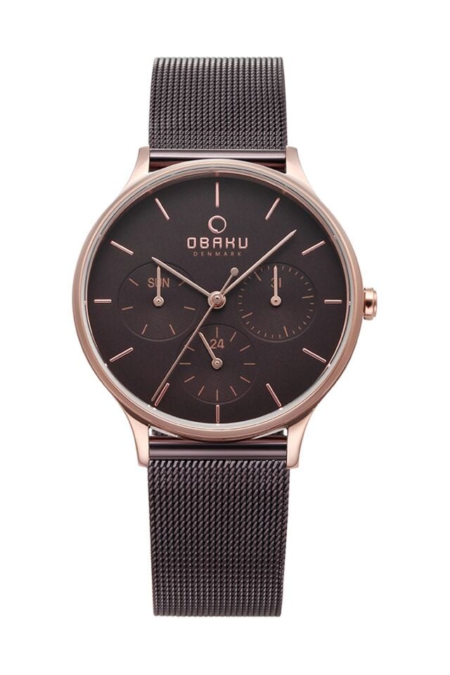 Obaku Denmark V212LMVNMN Quartz Hasır Kahverengi 34 mm Kadın Kol Saati