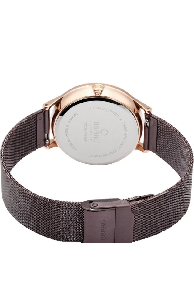 Obaku Denmark V212LMVNMN Quartz Hasır Kahverengi 34 mm Kadın Kol Saati