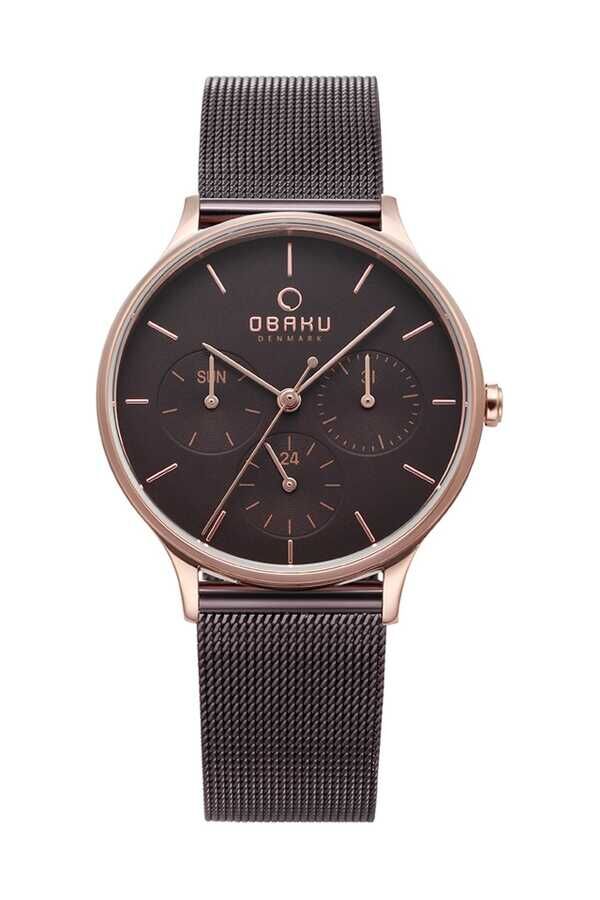 Obaku Denmark V212LMVNMN Quartz Hasır Kahverengi 34 mm Kadın Kol Saati