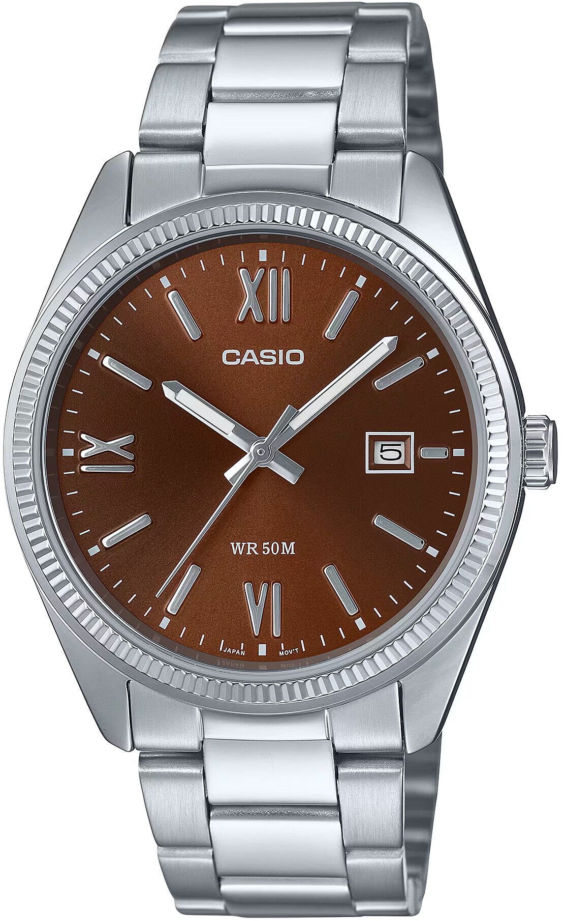 Casio MTP-1302DD-5AVDF Quartz Çelik Gri Kahve Kadran 38 mm Erkek Kol Saati
