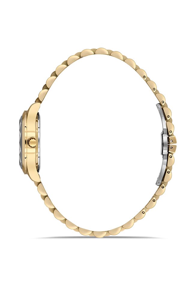 Ferro Sarı Çelik Kordon Kadın Kol Saati FL21741AWT-B 3ATM Su Geçirmez 2 Yıl Garantili HediyePaketli