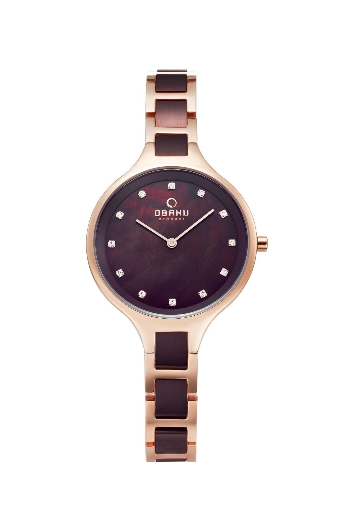 Obaku Denmark V218LXVNSN Quartz Çelik Kahverengi 32 mm Kadın Kol Saati