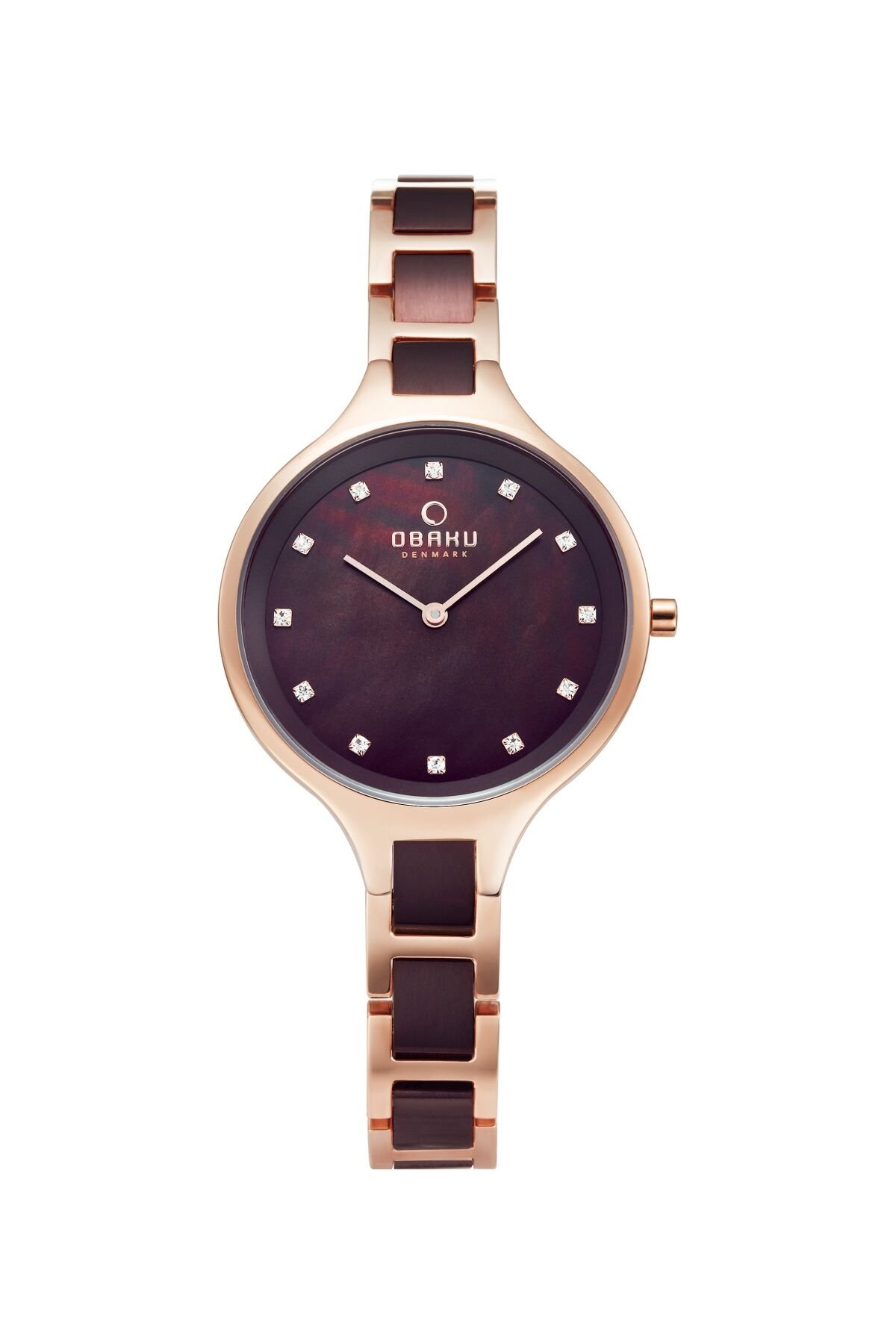Obaku Denmark V218LXVNSN Quartz Çelik Kahverengi 32 mm Kadın Kol Saati