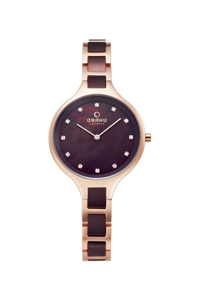 Obaku Denmark V218LXVNSN Quartz Çelik Kahverengi 32 mm Kadın Kol Saati