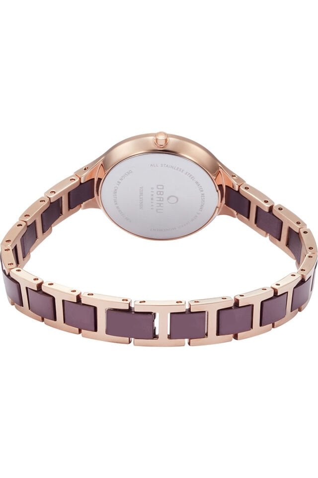 Obaku Denmark V218LXVNSN Quartz Çelik Kahverengi 32 mm Kadın Kol Saati