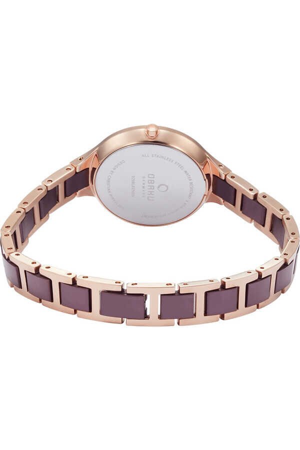 Obaku Denmark V218LXVNSN Quartz Çelik Kahverengi 32 mm Kadın Kol Saati