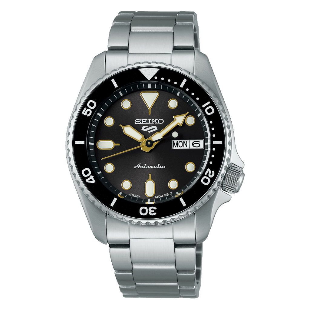 Seiko 5 SRPL79K Otomatik Çelik Gri Siyah Kadran 38 mm Erkek Kol Saati