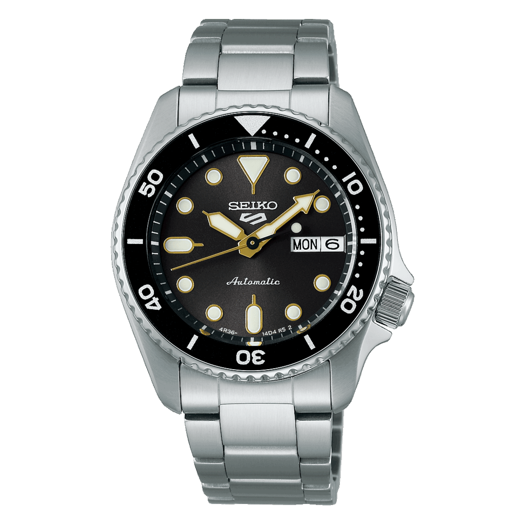 Seiko 5 SRPL79K Otomatik Çelik Gri Siyah Kadran 38 mm Erkek Kol Saati