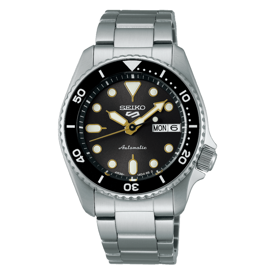 Seiko 5 SRPL79K Otomatik Çelik Gri Siyah Kadran 38 mm Erkek Kol Saati
