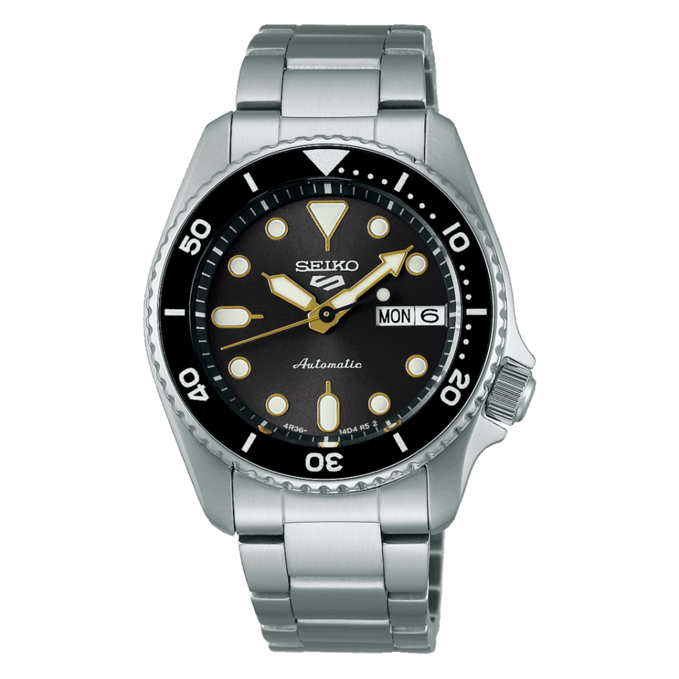 Seiko 5 SRPL79K Otomatik Çelik Gri Siyah Kadran 38 mm Erkek Kol Saati