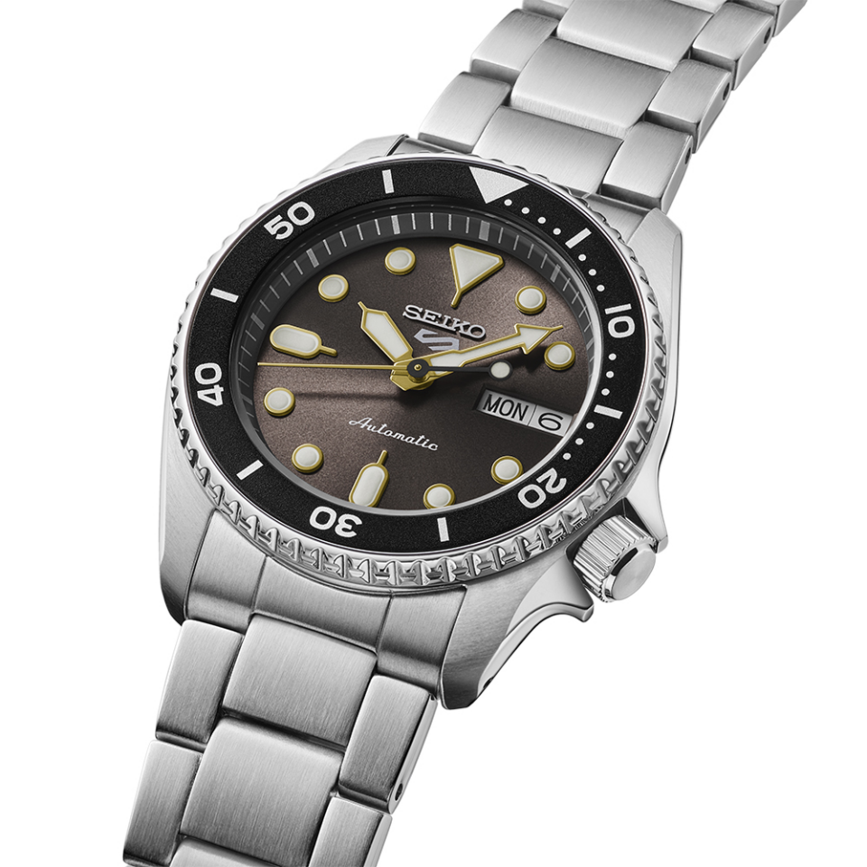 Seiko 5 SRPL79K Otomatik Çelik Gri Siyah Kadran 38 mm Erkek Kol Saati