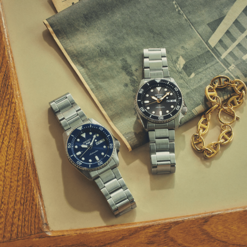 Seiko 5 SRPL79K Otomatik Çelik Gri Siyah Kadran 38 mm Erkek Kol Saati