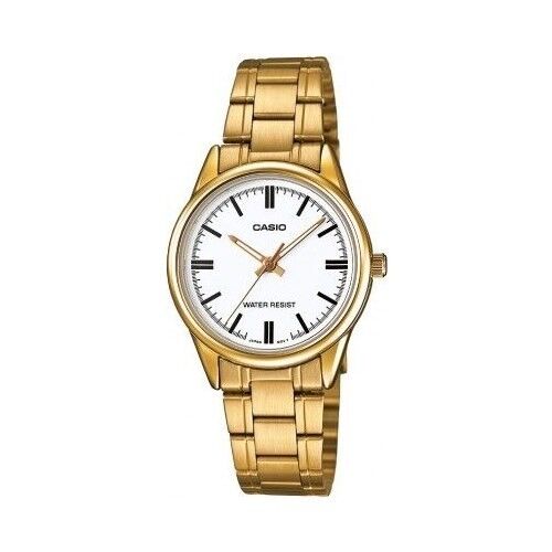 Casio LTP-V005G-7AUDF Quartz Çelik Altın Rengi Beyaz Kadran 28 mm Kadın Kol Saati
