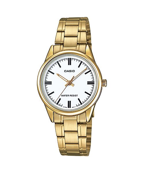 Casio LTP-V005G-7AUDF Quartz Çelik Altın Rengi Beyaz Kadran 28 mm Kadın Kol Saati