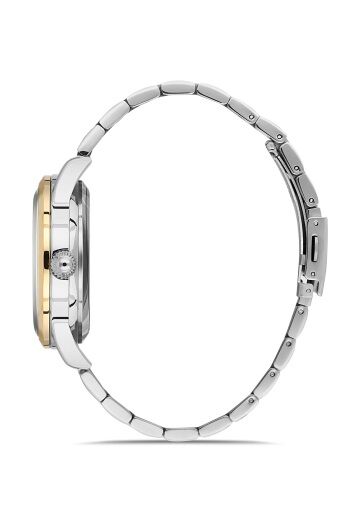 Ferro Sarı ve Gümüş Çelik Kordon Erkek Kol Saati F31445A-D 3ATM Su Geçirmez 2 Yıl Garantili