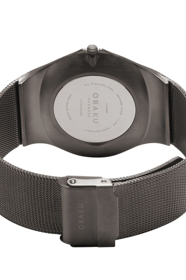 Obaku Denmark V316LXDJMJ Quartz Hasır Kordon Siyah Safir Cam 40 mm Erkek Kol Saati