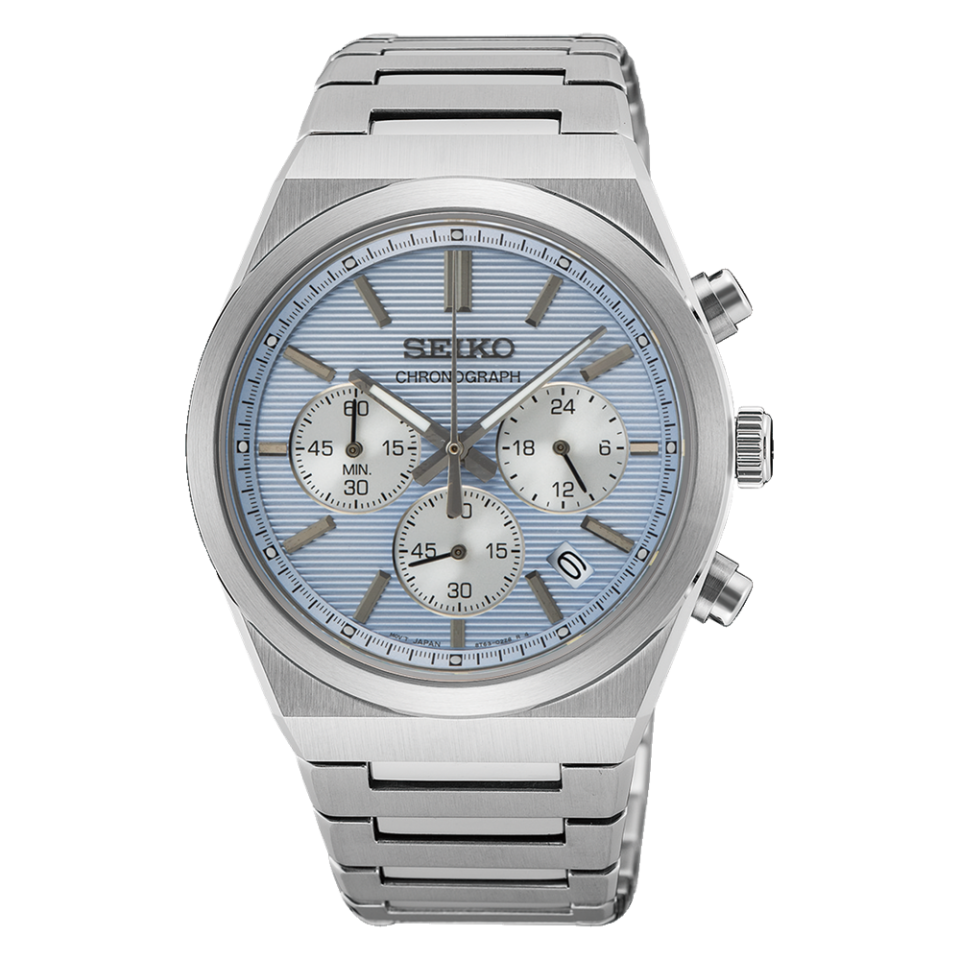 Seiko SSB459P1 Quartz Çelik Gri Açık Mavi Kadran 10 ATM 40 mm Erkek Kol Saati
