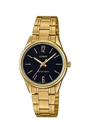 Casio LTP-V005G-1BUDF Quartz Çelik Altın Rengi Siyah Kadran 28 mm Kadın Kol Saati