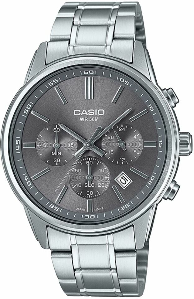 Casio MTP-E515D-8AVDF Quartz Çelik Gri 41 mm Erkek Kol Saati