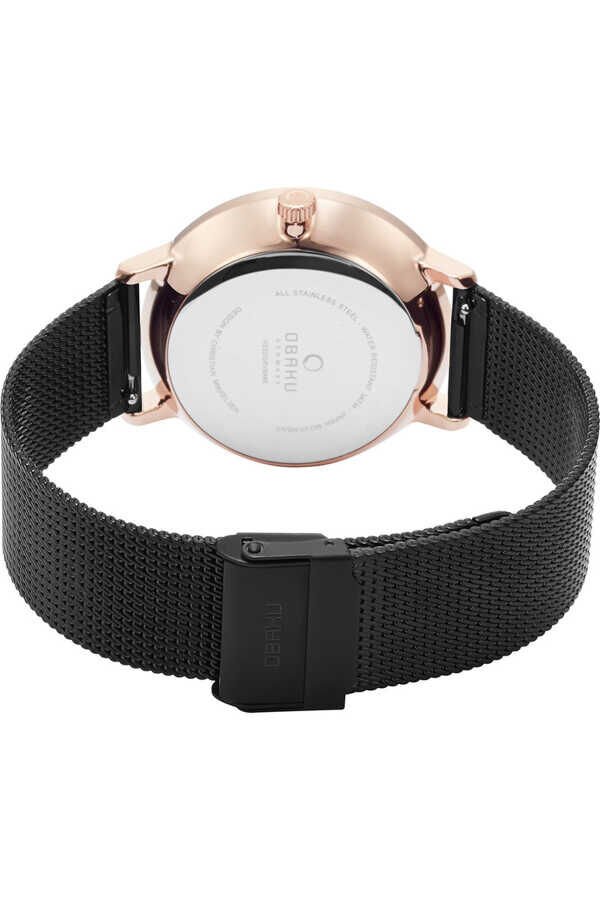 Obaku Denmark V222GRVBMB Solar Hasır Siyah 42 mm Erkek Kol Saati