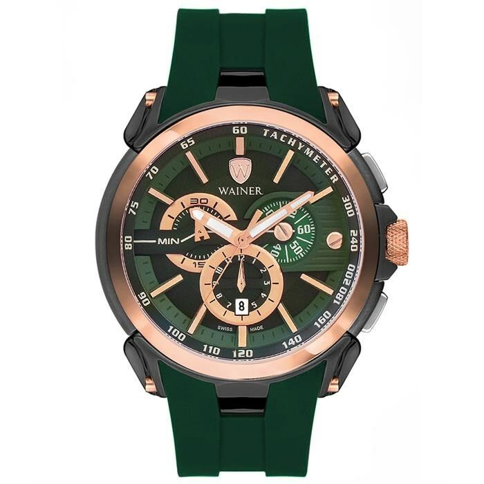 Wainer WA.16910-G Quartz Swiss Made Silikon Yeşil 48 mm Erkek Kol Saati