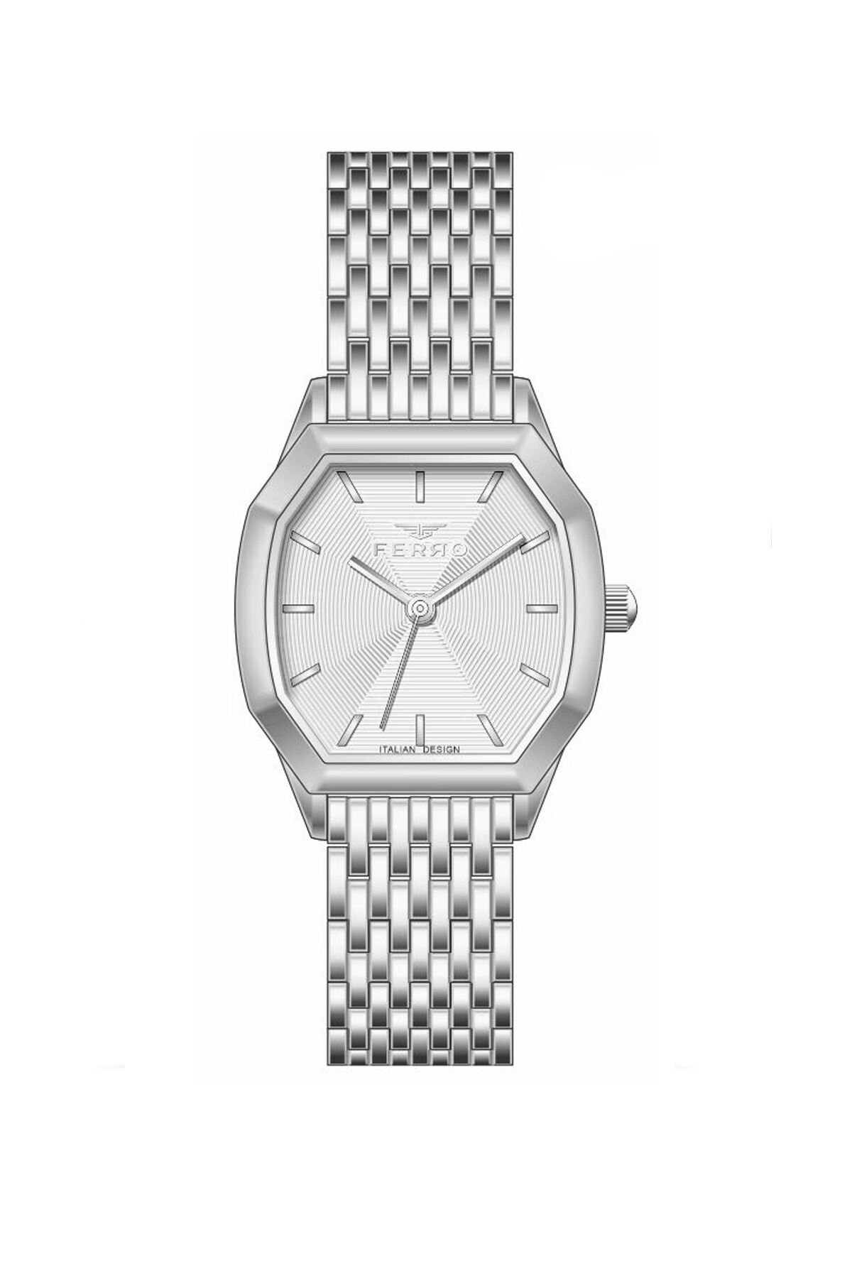 Ferro Gümüş Çelik Kordon Kadın Kol Saati FL21766AWT-A 3ATM Su Geçirmez 2 Yıl Garantili HediyePaket