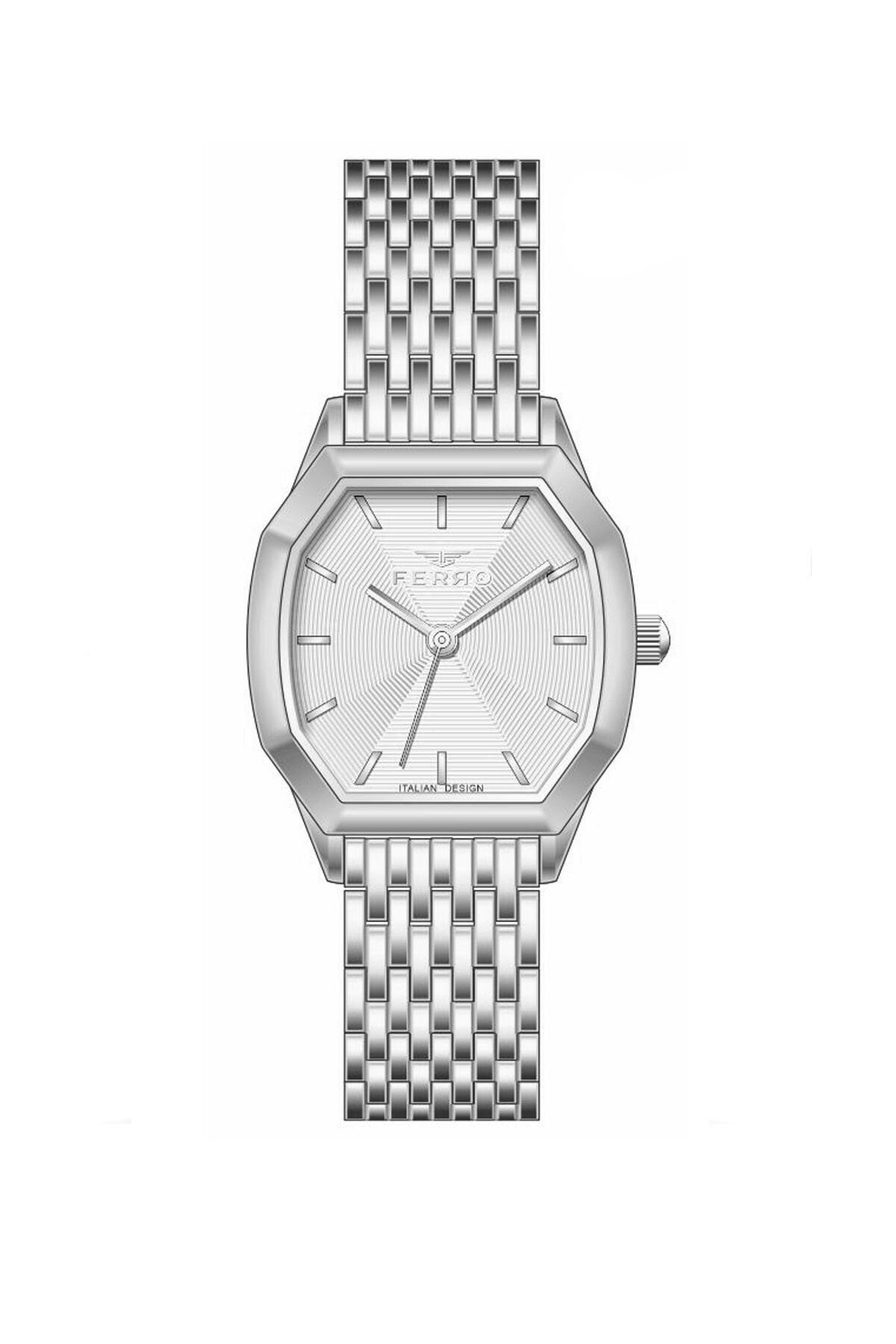 Ferro Gümüş Çelik Kordon Kadın Kol Saati FL21766AWT-A 3ATM Su Geçirmez 2 Yıl Garantili HediyePaket