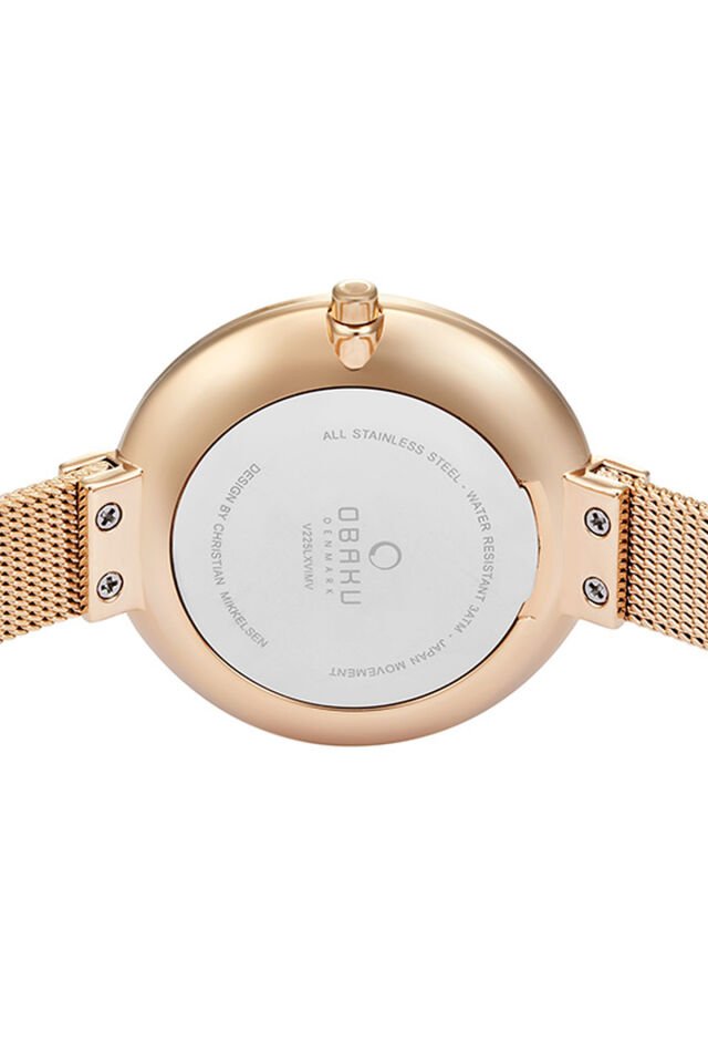 Obaku Denmark V225LXVIMV Quartz Hasır Rose Beyaz Kadran 32 mm Kadın Kol Saati