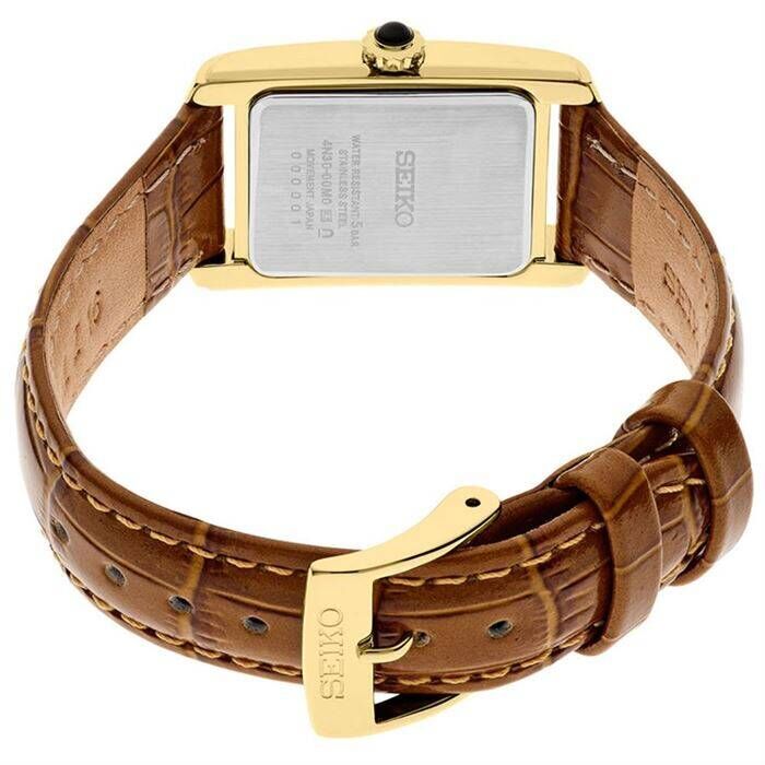 Seiko SWR100P1 Quartz Deri Kordon Kahverengi Beyaz Kadran 22 mm Kadın Kol Saati