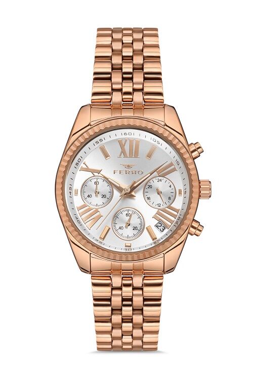 Ferro FM41172A-C Quartz Rose Çelik Kordon 36 mm Kadın Kol Saati