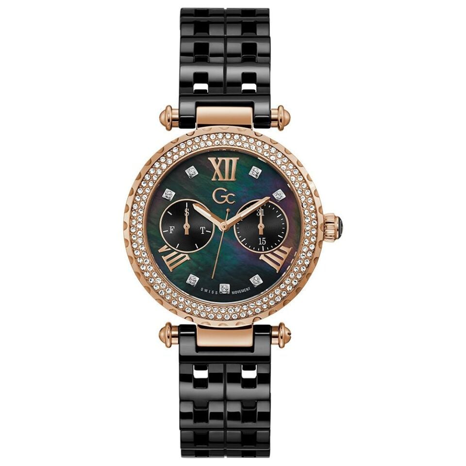 Gc GCY71007L2MF Quartz Seramik Siyah 10 ATM 36 mm Kadın Kol Saati