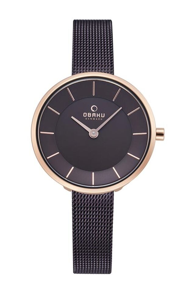 Obaku Denmark V226LXVNMN Quartz Hasır Kahverengi 32 mm Kadın Kol Saati