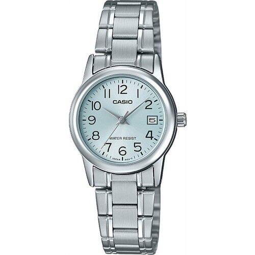 Casio LTP-V002D-2BUDF Quartz Çelik Gri Mavi Kadran 25 mm Kadın Kol Saati